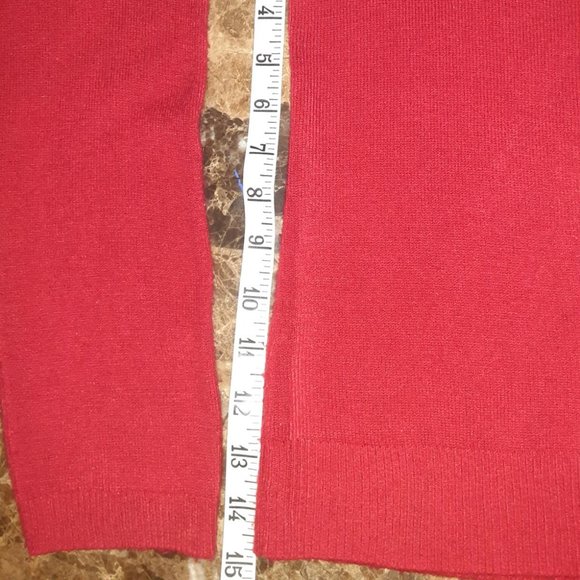 C.L.C Red/Blk Rabbit trim Sweater - Picture 7 of 8